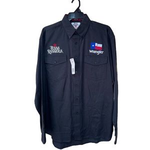 Wrangler Black Casual Button Down Shirt